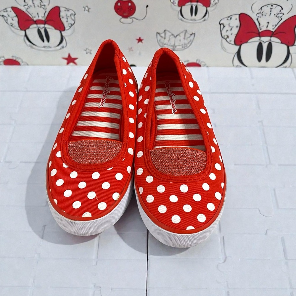 Hanna Andersson Mimmi Red Polka Dot Kids Shoes Big Girls Size 1